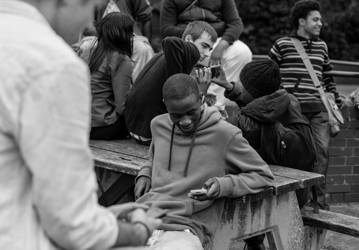 young students at a further education college