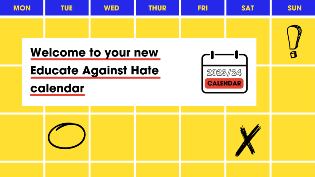 Introducing the Educate Against Hate Calendar for 2023-24